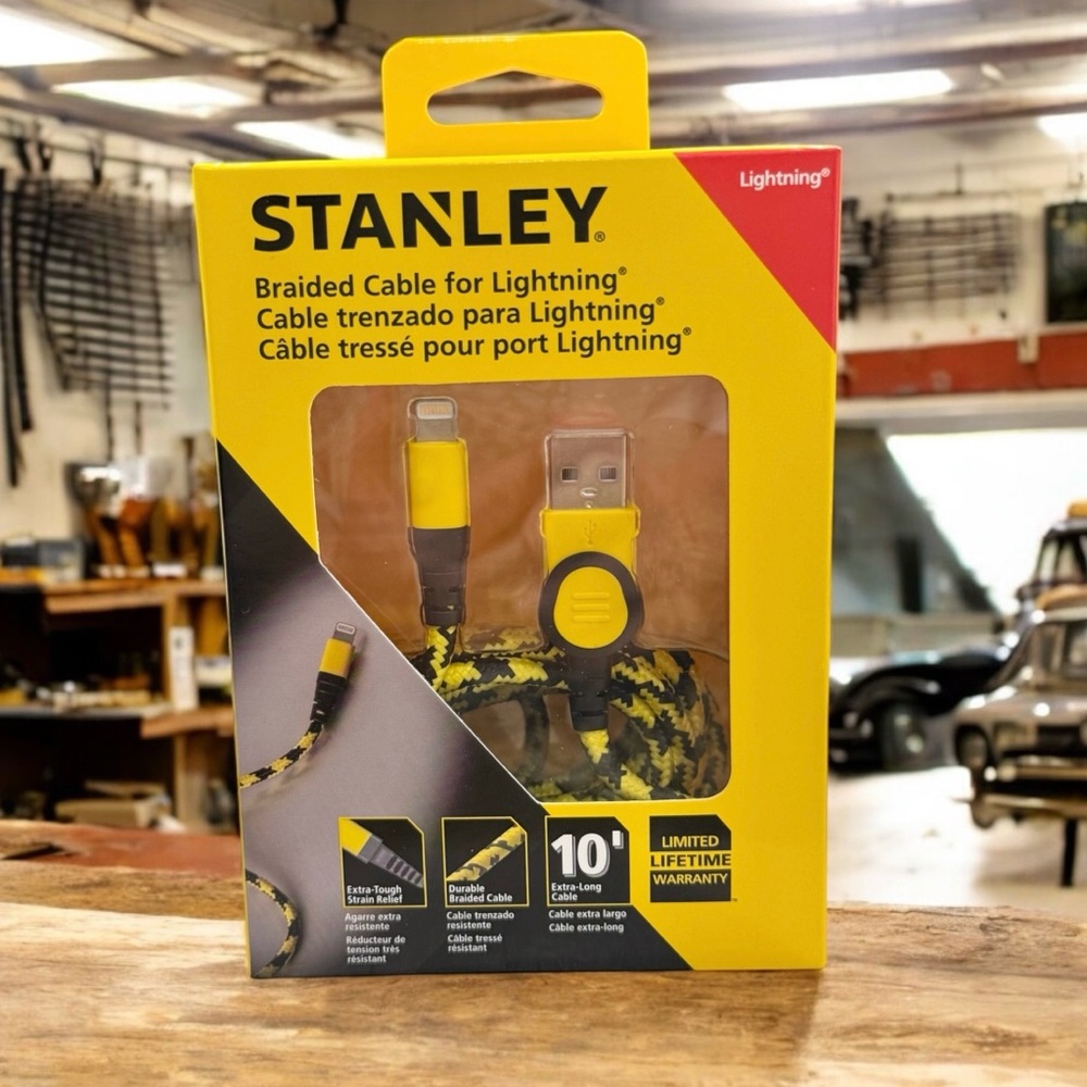 NEW IN BOX Stanley 10Ft Braided Cord For Lightning Connection